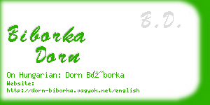 biborka dorn business card